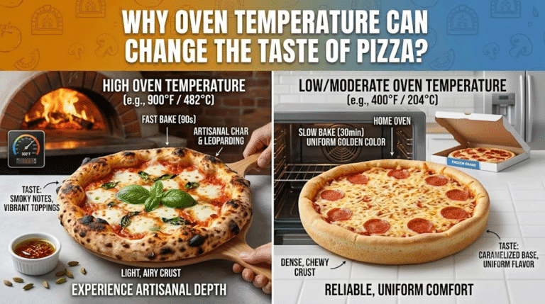 Pizza taste comparison: high temp artisanal vs. low temp home oven